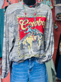 Shop Envi Me Cardigans and Kimonos The Cowboy Camo Top