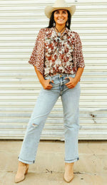 Shop Envi Me It's T-shirt Kinda Day The Cowboys Ranch Fall Cheetah Flutter Sleeve Top