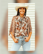 Shop Envi Me It's T-shirt Kinda Day The Cowboys Ranch Fall Cheetah Flutter Sleeve Top