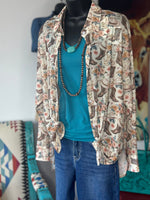 Shop Envi Me tops The Cowgirl Boots, Cowboy Hats, & Fall Floral Button Up Top