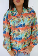 Shop Envi Me tops The Cowgirl Club Chiffon Button Up Top