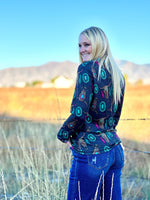 Shop Envi Me Tops and Tunics The Cowgirl Out West Wild Thing Half Zip Pullover