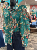 Shop Envi Me tops The Cowgirl Wagon Train Spring Button Up Top
