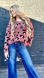 Shop Envi Me Tops and Tunics The Cozy Fall Cheetah Sweater