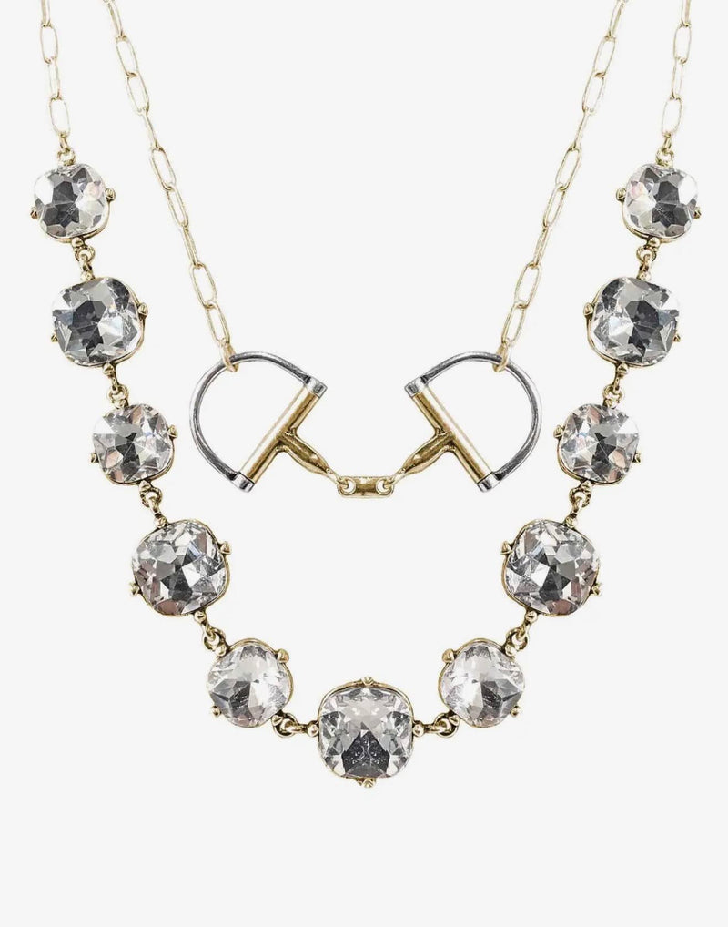 Shop Envi Me Necklaces The Crystal Snaffle Bit Layered Necklace
