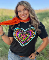 Shop Envi Me It's T-shirt Kinda Day The Cupid's Leopard Heart Tee