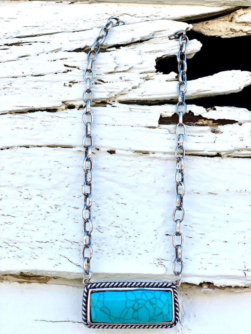 Shop Envi Me Necklaces The Cute Turquoise Bar Necklace On Chain