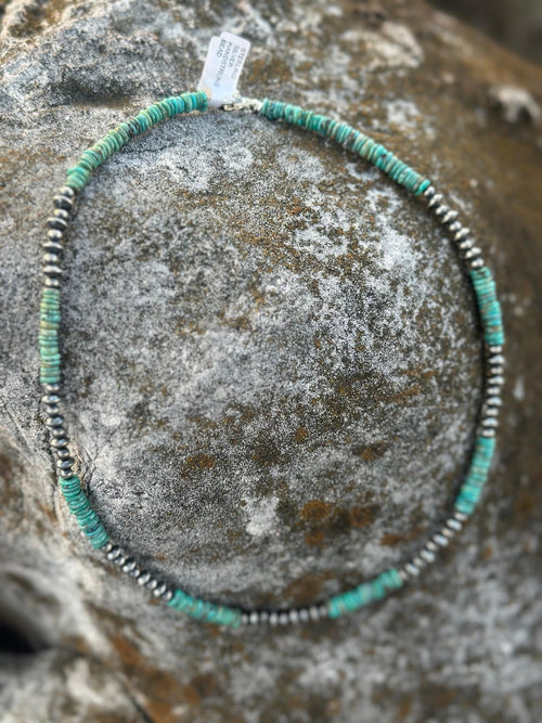 Shop Envi Me Necklaces 16” The Dakota Sterling Silver & Red River Turquoise Necklace
