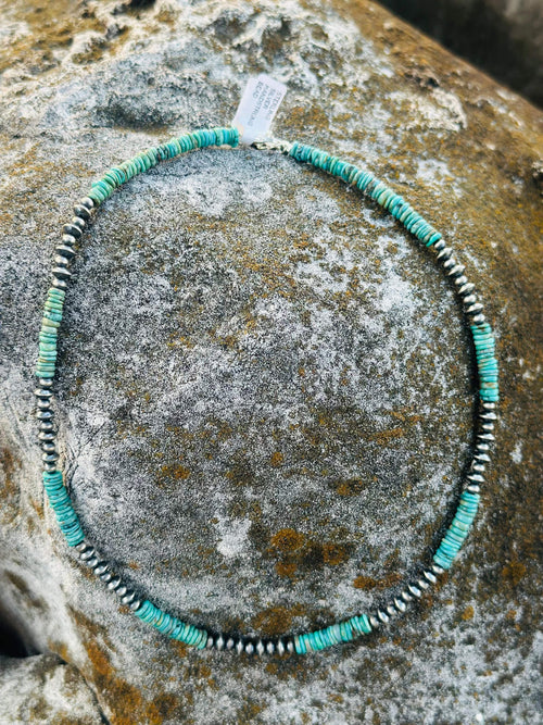 Shop Envi Me Necklaces 16” The Dakota Sterling Silver & Red River Turquoise Necklace