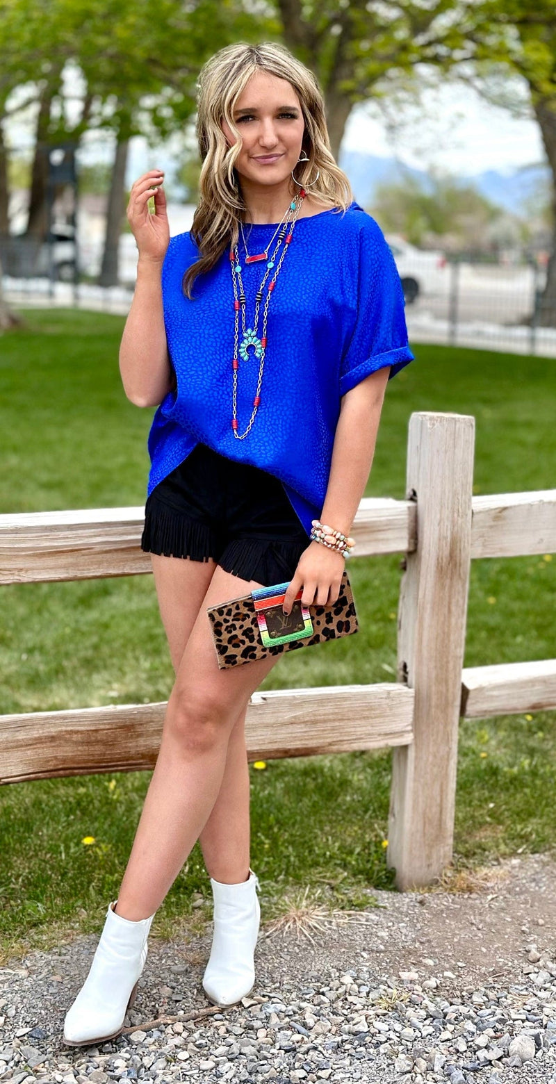 Shop Envi Me The Dallas Days Royal Blue Top