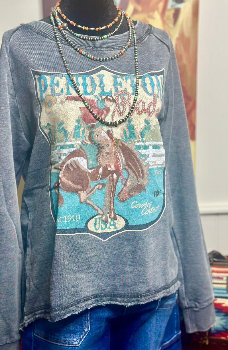 Shop Envi Me Cardigans and Kimonos The Day Off Pendleton Rodeo Sweatshirt