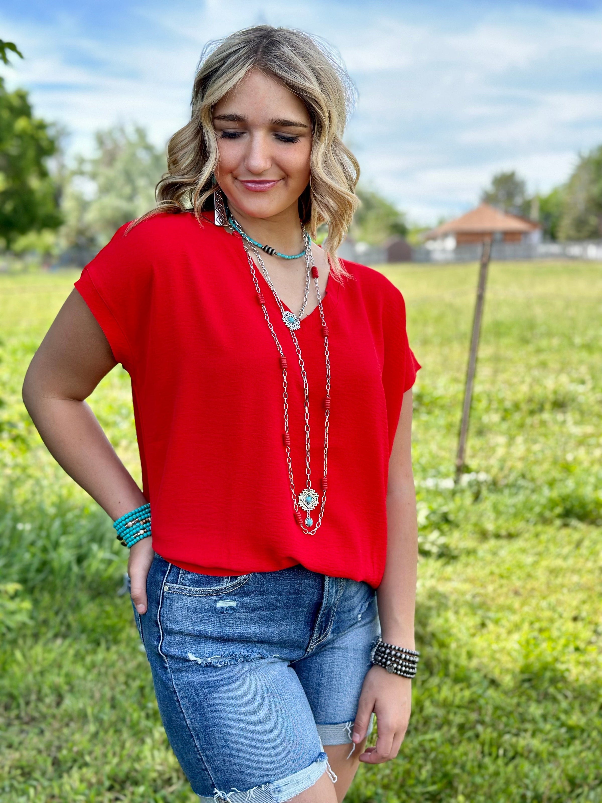 Shop Envi Me The Days of July 🇺🇸 Red Top