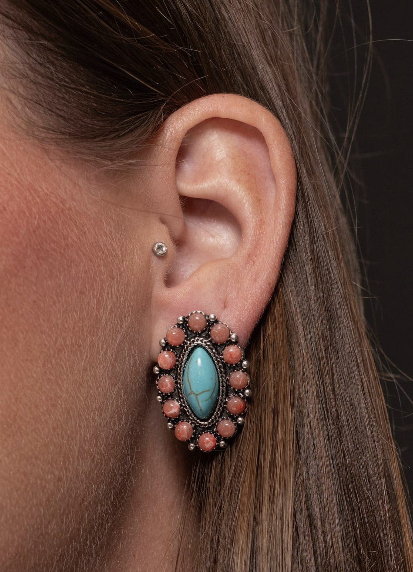 Shop Envi Me Earrings The Desert Blooms Coral & Turquoise Southwest Earring