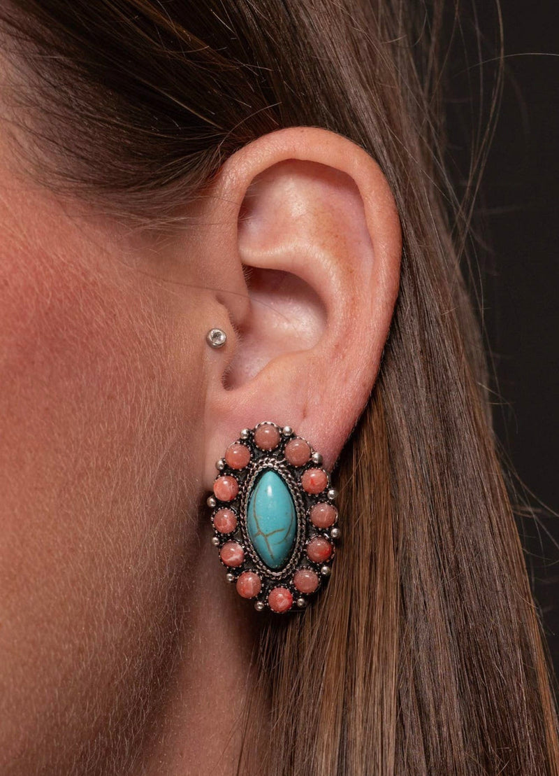 Shop Envi Me Earrings The Desert Blooms Coral & Turquoise Southwest Earring