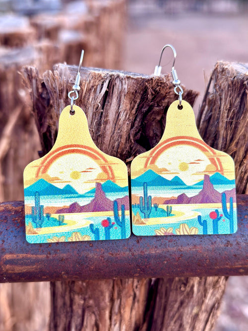 Shop Envi Me Earrings The Desert Cactus Cow Tag🌵 Earring