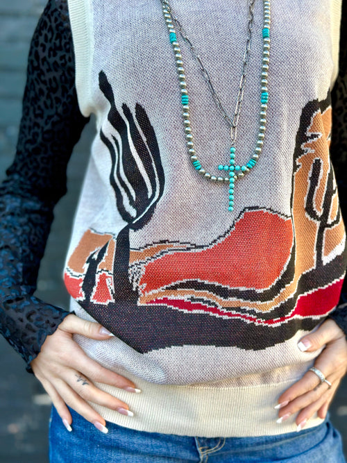 Shop Envi Me Tops and tunics The Desert Cactus Sweater Vest