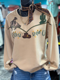 Shop Envi Me Tops and Tunics The Desert 🌵Ranch  Embroidered Pullover