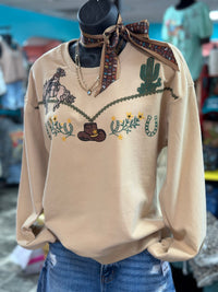 Shop Envi Me Tops and Tunics The Desert 🌵Ranch  Embroidered Pullover