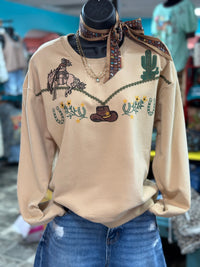 Shop Envi Me Tops and Tunics The Desert 🌵Ranch  Embroidered Pullover