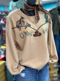 Shop Envi Me Tops and Tunics The Desert 🌵Ranch  Embroidered Pullover