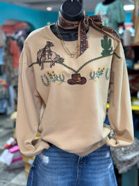 Shop Envi Me Tops and Tunics The Desert 🌵Ranch  Embroidered Pullover