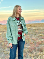 Shop Envi Me Cardigans and Kimonos The Desert Sage Shacket Jacket
