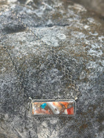 Shop Envi Me Necklaces The Diega Sterling Silver Spiney Turquoise Bar NA Necklace