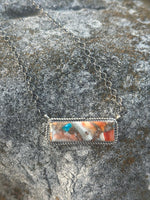 Shop Envi Me Necklaces The Diega Sterling Silver Spiney Turquoise Bar NA Necklace