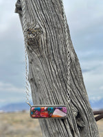 Shop Envi Me Necklaces The Diego Sterling Silver Spiney Pink Dahlia Bar NA Necklace One Only