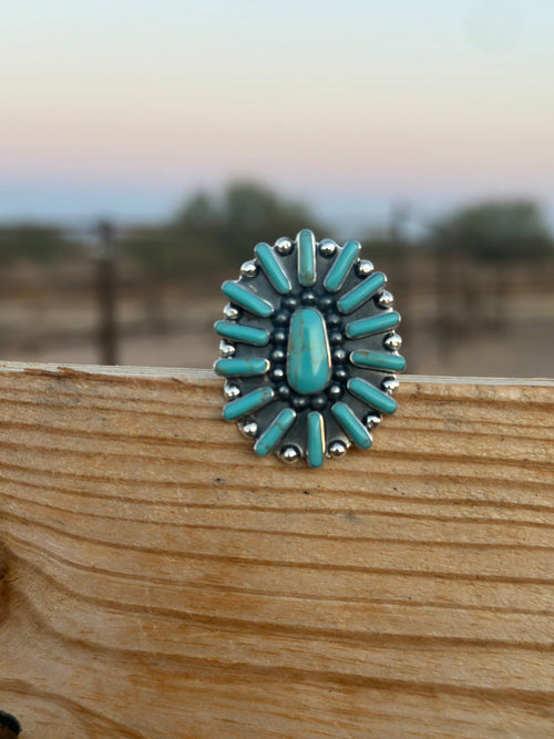 Shop Envi Me Earrings Turquoise The Drifters Turquoise & Sterling Silver Ring (Real)