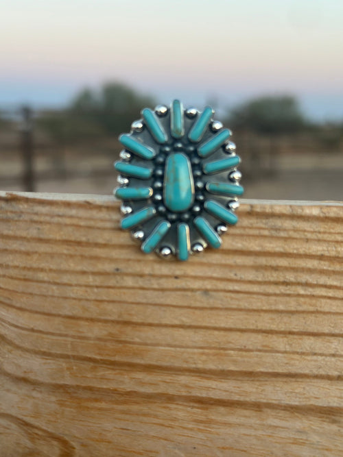 Shop Envi Me Earrings Turquoise The Drifters Turquoise & Sterling Silver Ring (Real)