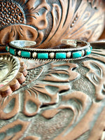 Shop Envi Me Bracelets Silver & Turquoise The Durango Sterling Silver & Real Turquoise Southwest Cuff Bracelet