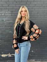Shop Envi Me Tops and Tunics The El Senora Crochet Sleeve Sweater