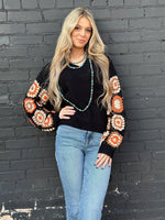 Shop Envi Me Tops and Tunics The El Senora Crochet Sleeve Sweater