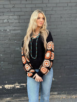 Shop Envi Me Tops and Tunics The El Senora Crochet Sleeve Sweater