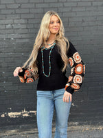 Shop Envi Me Tops and Tunics The El Senora Crochet Sleeve Sweater