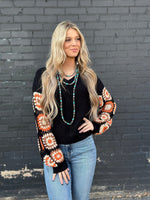 Shop Envi Me Tops and Tunics The El Senora Crochet Sleeve Sweater