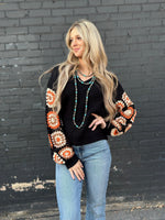 Shop Envi Me Tops and Tunics The El Senora Crochet Sleeve Sweater