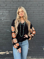 Shop Envi Me Tops and Tunics The El Senora Crochet Sleeve Sweater