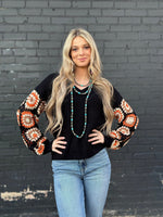 Shop Envi Me Tops and Tunics The El Senora Crochet Sleeve Sweater