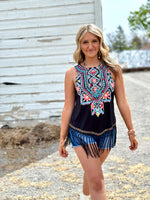 Shop Envi Me Tops and Tunics The Ensenada Embroidered Tank “ReStOcK”