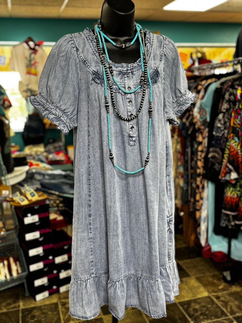 Shop Envi Me Tops and Tunics The Ensenada Endless Summer In The Southwest Chambray Dress
