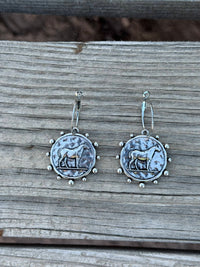 Shop Envi Me Jewelry Default Title / Silver The Equestrian Horse Coin Earrings