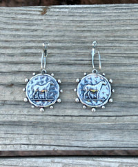 Shop Envi Me Jewelry Default Title / Silver The Equestrian Horse Coin Earrings