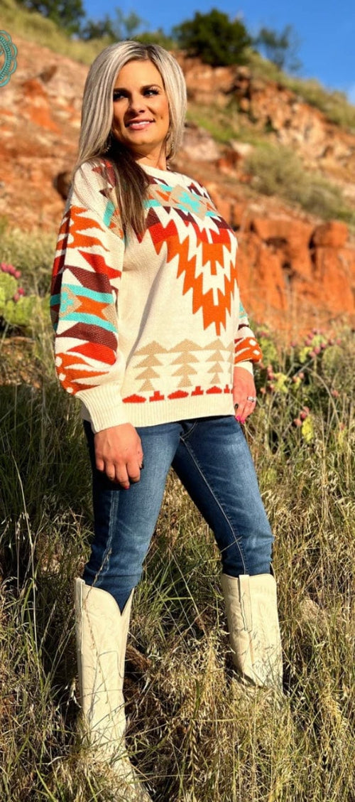 Shop Envi Me Tops and Tunics The Fall Arizona Aztec Days Sweater