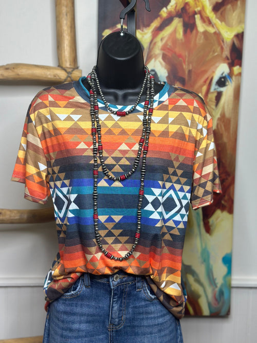 Shop Envi Me Tops and Tunics The Fall Aztec Dreams Top