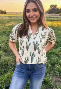 Shop Envi Me Tops and Tunics The Fall Cactus Nights Top