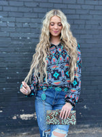 Shop Envi Me Tops and Tunics The Fall Cedar City Aztec Pullover