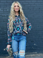 Shop Envi Me Tops and Tunics The Fall Cedar City Aztec Pullover
