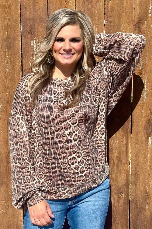 Shop Envi Me Cardigans and Kimonos The Fall Cheetah Santaquin Corded Top